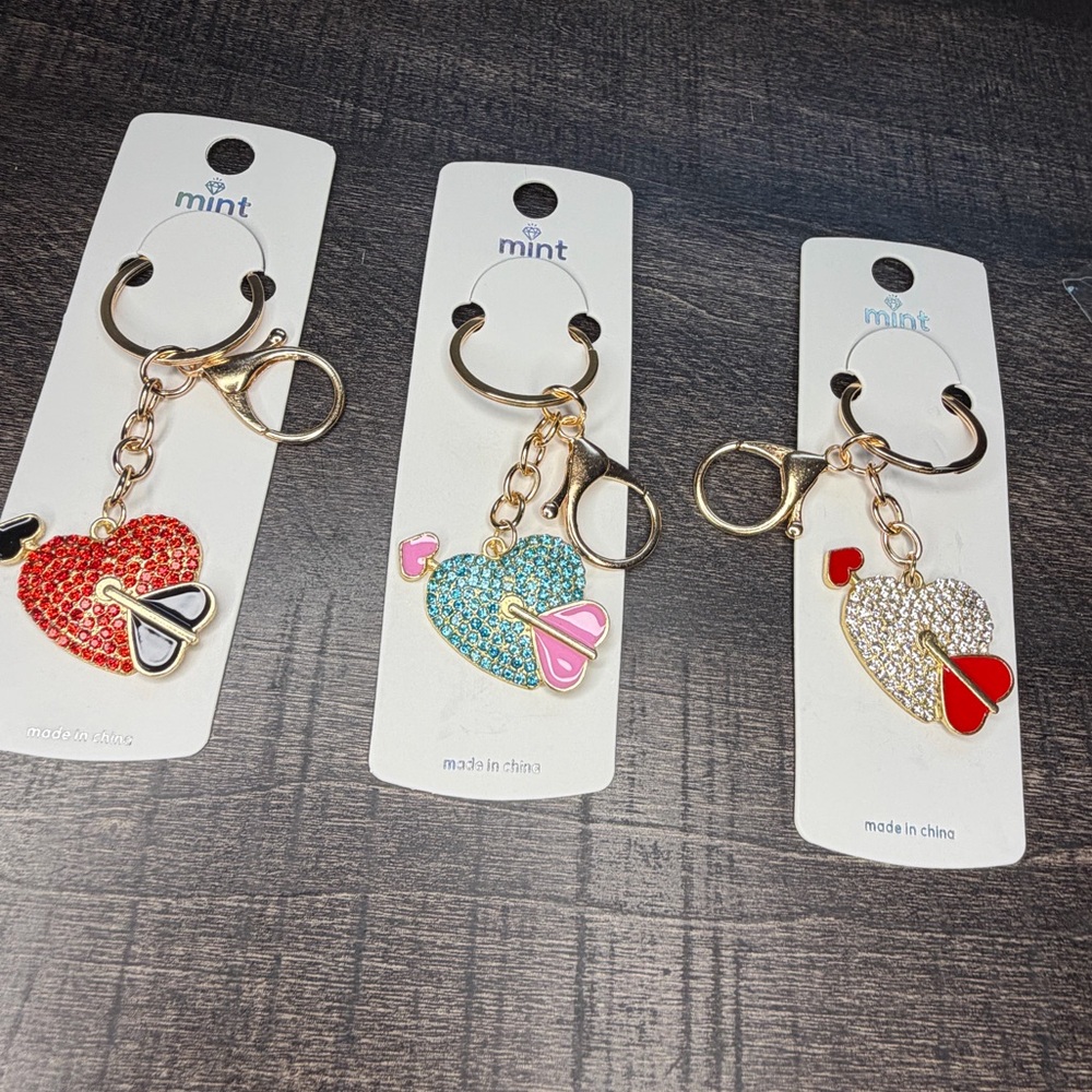 NEW heart bag charm/keychains